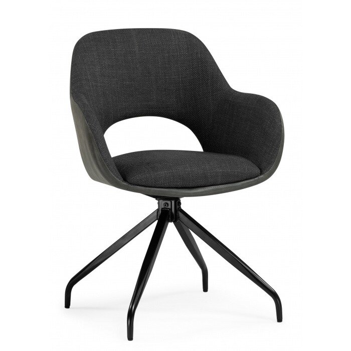Стул на металлокаркасе Memfis graphite / black 