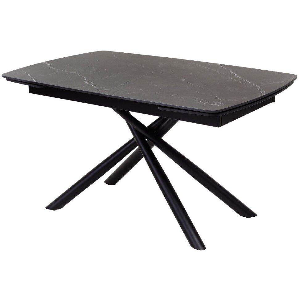 Стол RIVOLI 140 MATT BLACK MARBLE SOLID CERAMIC / BLACK, ®DISAUR Стол RIVOLI 140 MATT BLACK MARBLE SOLID CERAMIC / BLACK, ®DISAUR