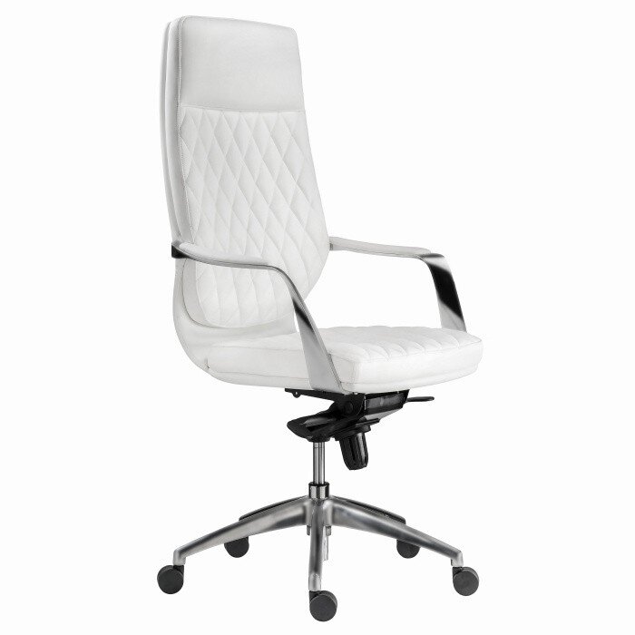 Компьютерное кресло Isida white / satin chrome 