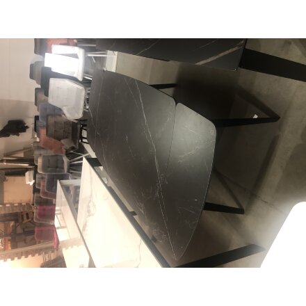 Стол ELIOT 120 MATT BLACK MARBLE SINTERED STONE/ BLACK М-City 