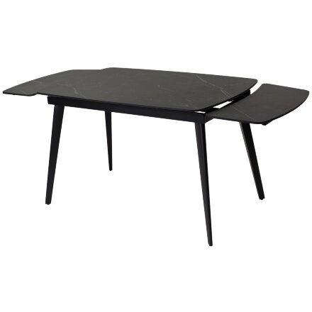 Стол ELIOT 120 MATT BLACK MARBLE SINTERED STONE/ BLACK М-City 