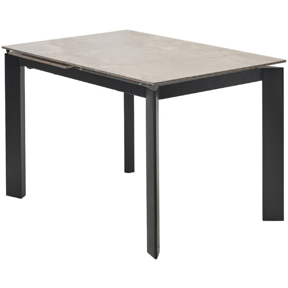 Стол CORNER 120 GLOSS AMBER JADE SOLID CERAMIC / BLACK, ®DISAUR 