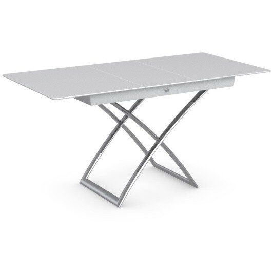Стол MAGIC-J CS/5041-G, P77 chrome/ P64 white/ glass GXW extrawhite 