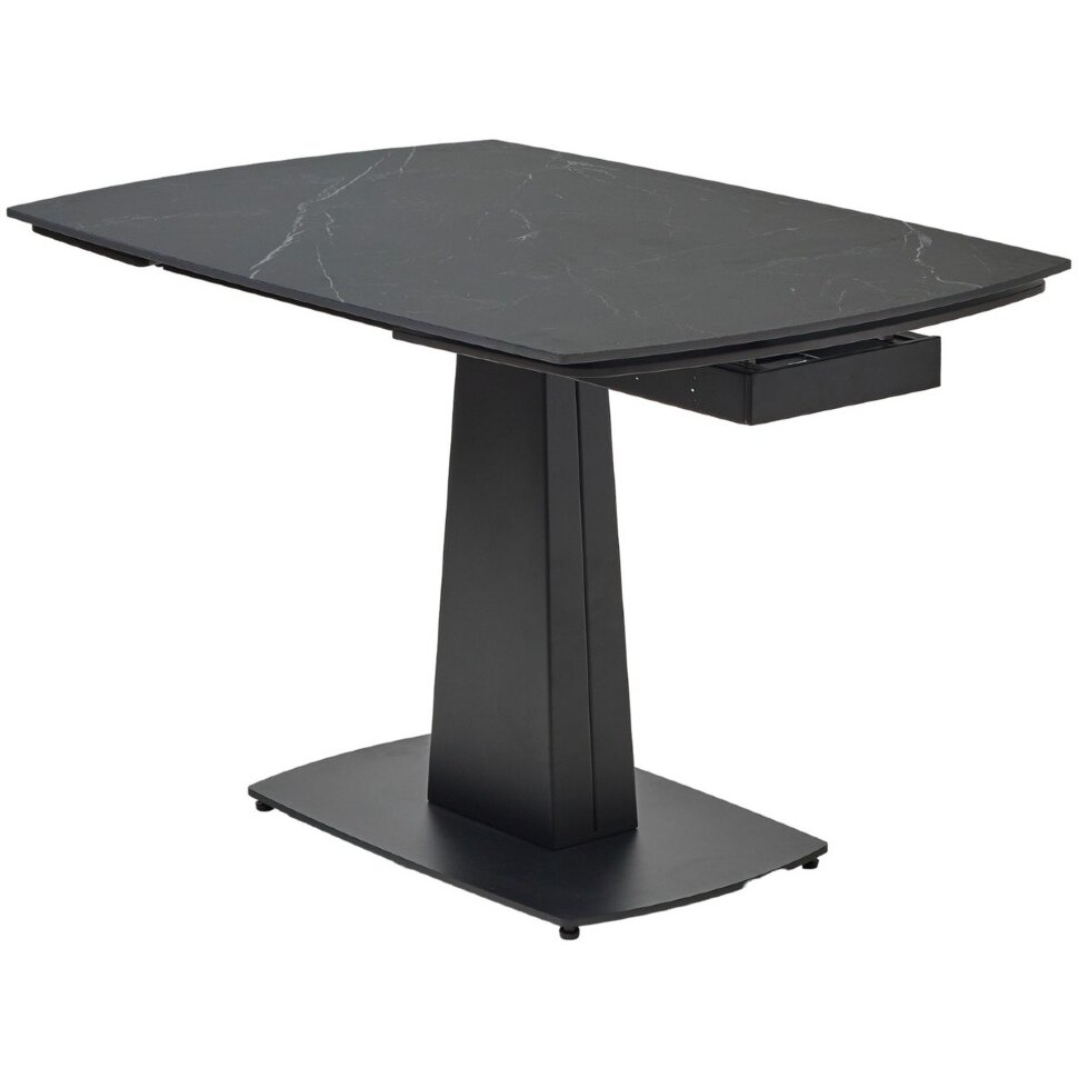 Стол BALDE 140 MATT BLACK MARBLE SOLID CERAMIC / BLACK, ®DISAUR 