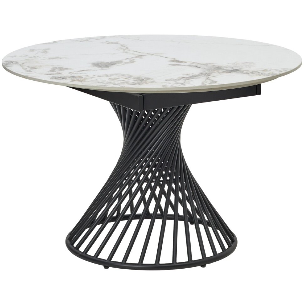 Стол BUENO 120 GLOSS GOLDEN JADE SOLID CERAMIC / BLACK, ®DISAUR 