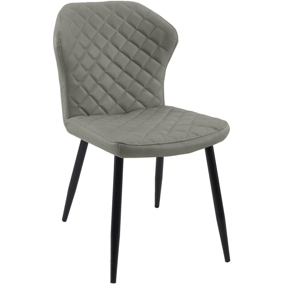 Стул DikLine 238 кож/зам GREY, ножки черные 