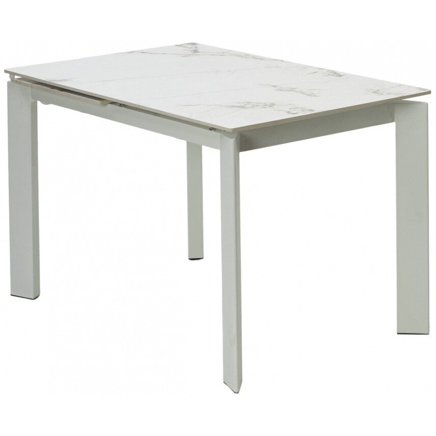 Керамический стол Corner 120 gloss golden jade solid ceramic / white 