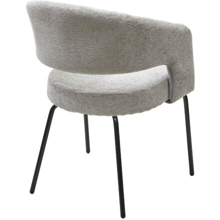 Стул SNUG 3018-03 светло-серый, шенилл / черный каркас, ®DISAUR 