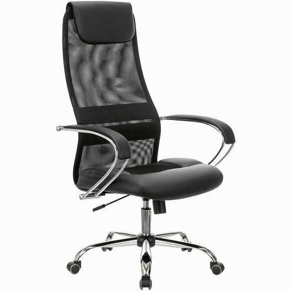 Кресло офисное BRABIX PREMIUM "Stalker EX-608 CH", хром, ткань-сетка/кожзам, черное, 532091 Черный Кресло офисное BRABIX PREMIUM "Stalker EX-608 CH", хром, ткань-сетка/кожзам, черное, 532091 Черный